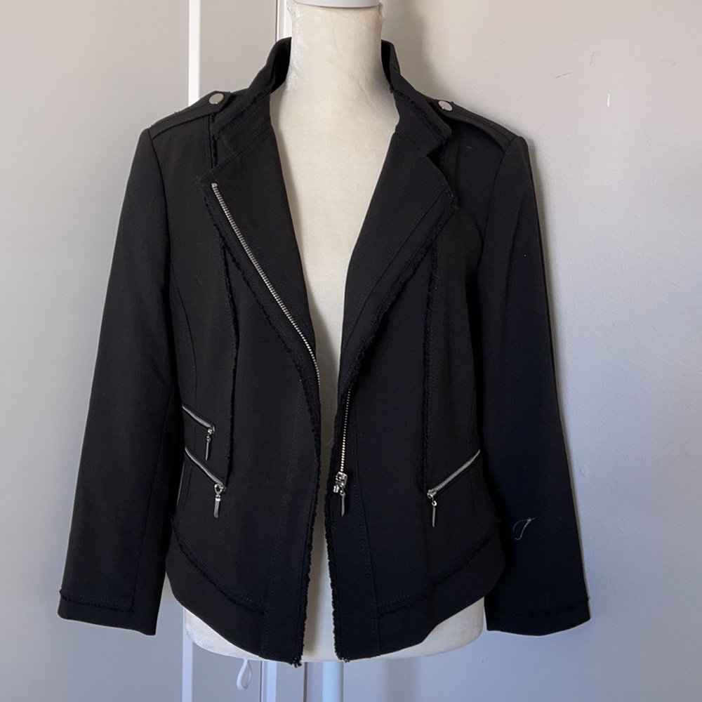 White House Black Market Black Cropped Jacket